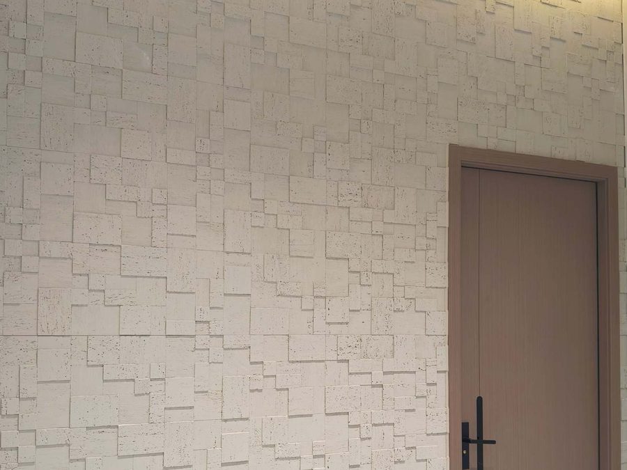 Flexi Clay cladding around a villa entrance