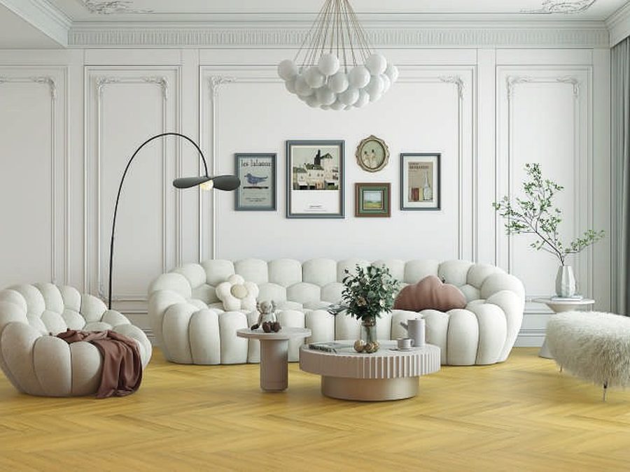 Livanti hybrid laminate in a bright living room