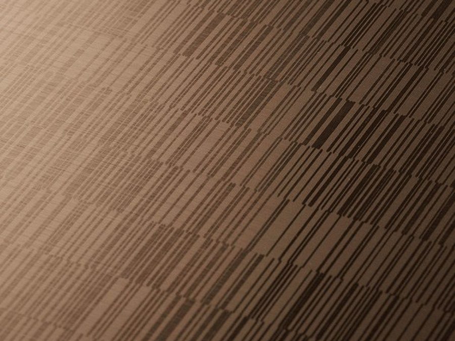 Fused metal sheet in the Circle pattern, copper finish