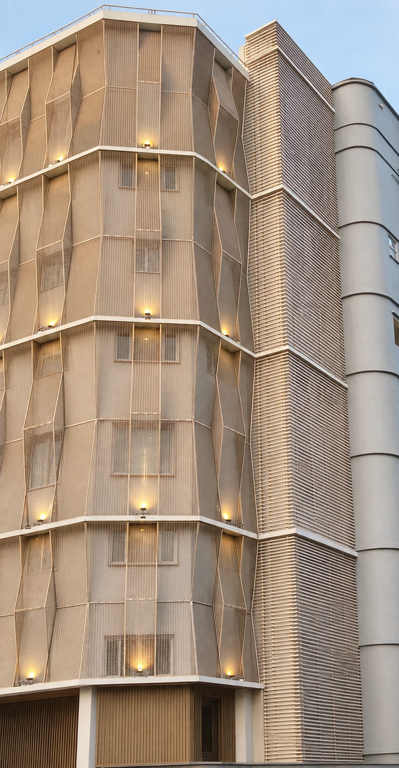 Caring Minds - perforated metal facade