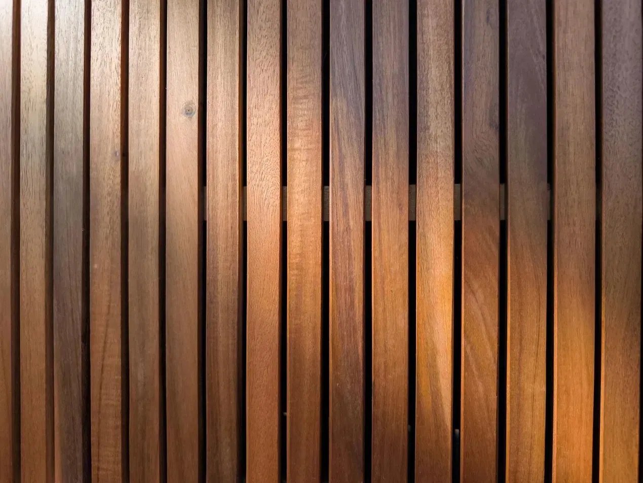 Vertical timber batten screen detail
