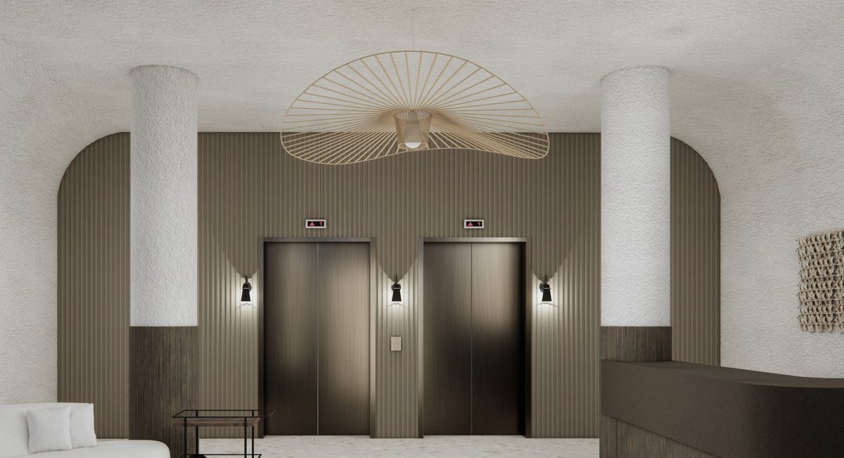 Lift lobby finished in HDHMR panels